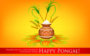 Happy Pongal Felicitations Wallpaper