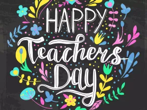 Happy Teachers' Day Calligraphy Wallpaper