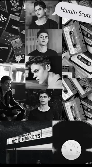 Hardin Scott Black And White Candid Shot Wallpaper