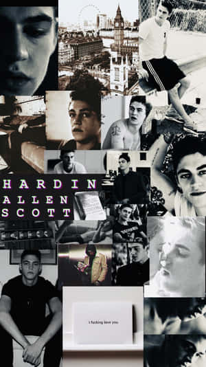 Hardin Scott In Black T-shirt Wallpaper