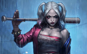 Harley Quinn Looking Determined Wallpaper