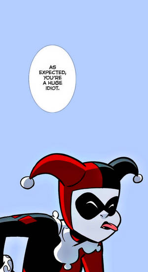 Harley Quinn Phone Chat Bubble Wallpaper