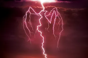 Harness The Power Of Red Lightning Wallpaper