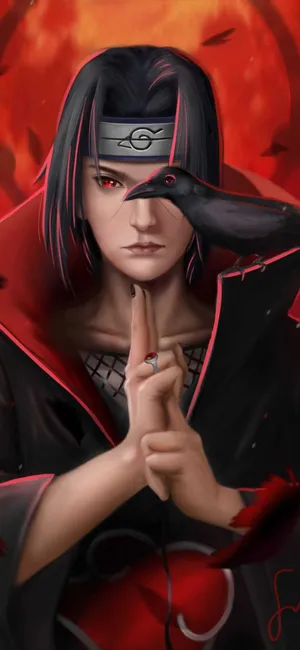 Harnessing The Power Of Itachi's Mangekyou Sharingan Wallpaper