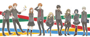 Harry Potter Anime House Colors Wallpaper