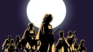 Hashira Silhouette Demon Slayer Laptop Wallpaper