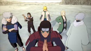 Hashirama Senju And Fellow Naruto Characters In Action Wallpaper