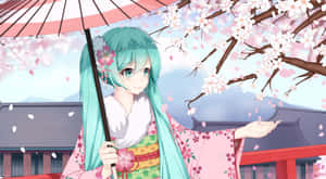 Hatsune Miku Sakura Anime Digital Artwork Wallpaper