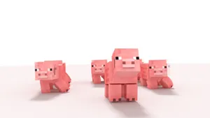 Have Fun With A Minecraft Pig Wallpaper