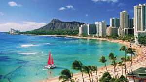 Hawaii Diamond Head View Wallpaper