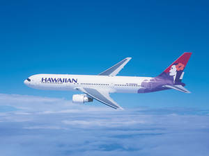 Hawaiian Airlines Navigating On The Sky Wallpaper