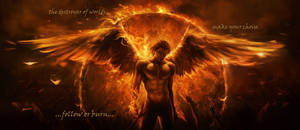 Hd Blazing Lucifer Wallpaper