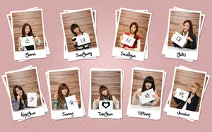 Hd Girls' Generation Polaroid Art Wallpaper