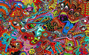 Hd Psychedelic Faces Wallpaper