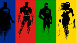 Hd Superhero Silhouette Justice League Wallpaper