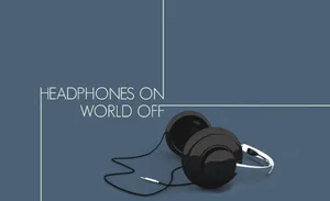 Headphones On World Off Music Quote Wallpaper