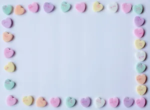 Heart Candies Pastel Desktop Wallpaper