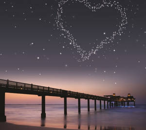 Heart Stars Love Nature Wallpaper