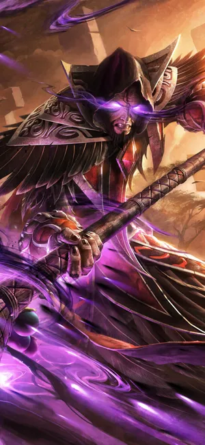 Hearthstone Phone Medivh Purple Aesthetic Magic Wallpaper