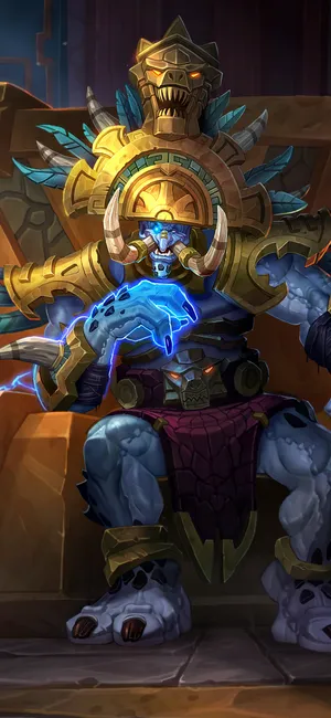 Hearthstone Phone Rastakhan On Throne Wallpaper