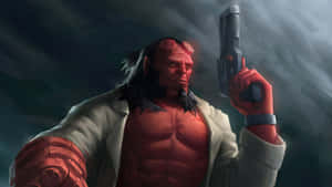 Hellboy Armedand Determined Wallpaper