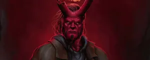 Hellboy Intense Gaze Wallpaper