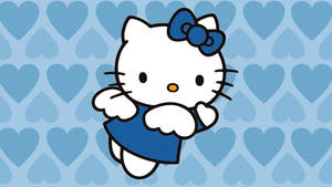 Hello Kitty Aesthetic Blue Angel Wallpaper