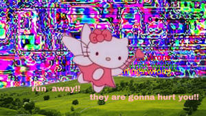 Hello Kitty In The Dreamcore Sky Wallpaper