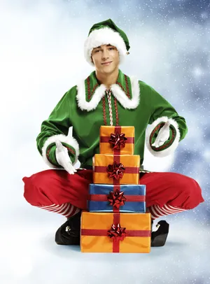 Here Come The Christmas Elves! Wallpaper