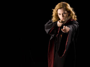 Hermione Granger - Celebrating Her Love Of Reading Wallpaper