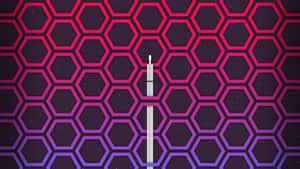 Hexagon Patterns In Bright Blue Wallpaper