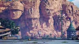 Hidden Leaf Village Mountain Hokage Rock Five Faces Wallpaper