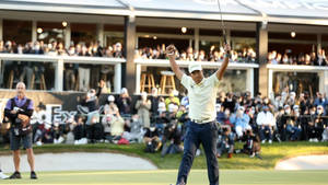 Hideki Matsuyama Celebrating Wallpaper