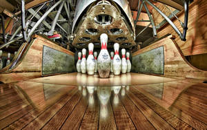 High Contrast Bowling Duckpins Wallpaper