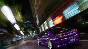 High-intensity Night Street Racing Wallpaper