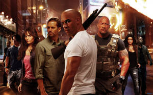 High-octane Heroes - Hobbs And Brian From Fast And Furious Wallpaper