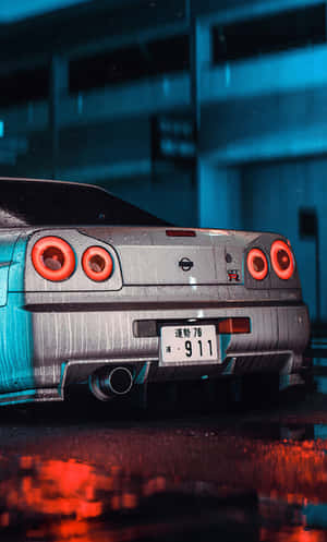 High Speed Racing With A Skyline Iphone Wallpaper