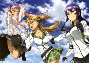 Highschool Of The Dead Happy Girls Wallpaper