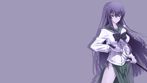 Highschool Of The Dead Purplish Saeko Wallpaper