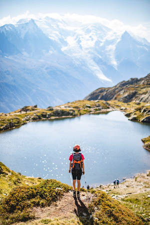 Hiking At Tarn Wallpaper