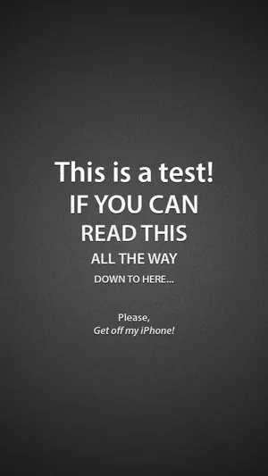 Hilarious Message Displayed On Phone Screen Wallpaper