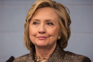 Hillary Clinton Half Smile Wallpaper