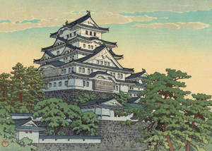 Himeji Castle Art By Kawase Hasui Wallpaper