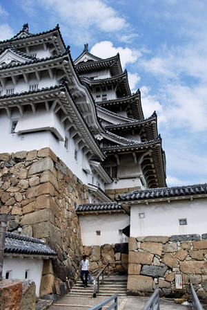 Himeji Castle From Within Its Premises Wallpaper