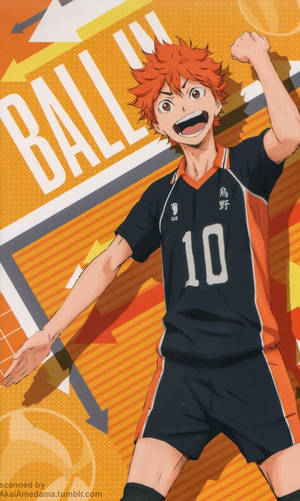 Hinata Shouyou—a Determined Path To Reach Your Goals Wallpaper