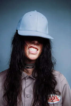 Hipster With Blue Cap Wallpaper