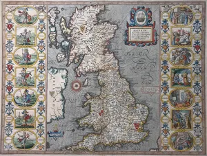 Historic Mapof Britainand Ireland Wallpaper