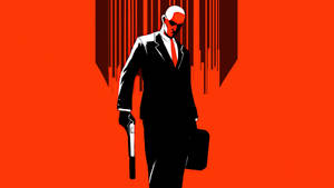 Hitman Full 4k Red Vector Art Wallpaper