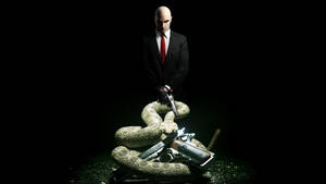 Hitman Full 4k Snake Gun Wallpaper