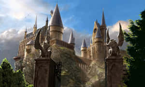 Hogwarts Castle Blue Sky Wallpaper